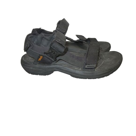Teva Sandals Men Size 9 Hurricane Hook+Loop Sport Sandals Black Buckle 1112994 - Picture 8 of 9